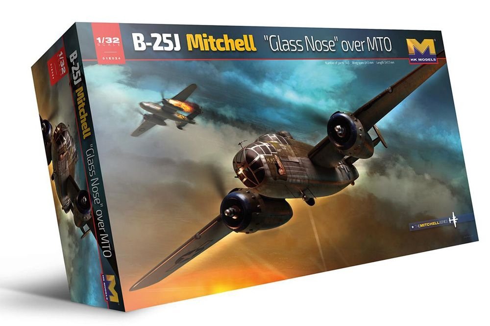 HK MODELS 01E024 B-25J Glass Nose, Version 2. Mediterranean Theater of Operations (MTO) 1/32 – zdjęcie 3