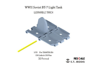 Maquette ET Model P35-025 Catastrophe légère soviétique BT-7 de la Seconde Guerre mondiale, chenilles fonctionnelles (impression 3D), échelle 1/35
