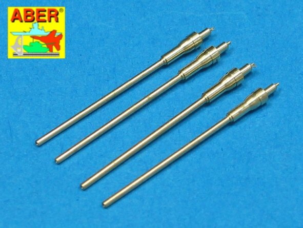 Aber A48 007 Ensemble de 4 canons pour mitrailleuses de 20 mm MG 151/20 d&amp;#39;avions allemands (1/48)