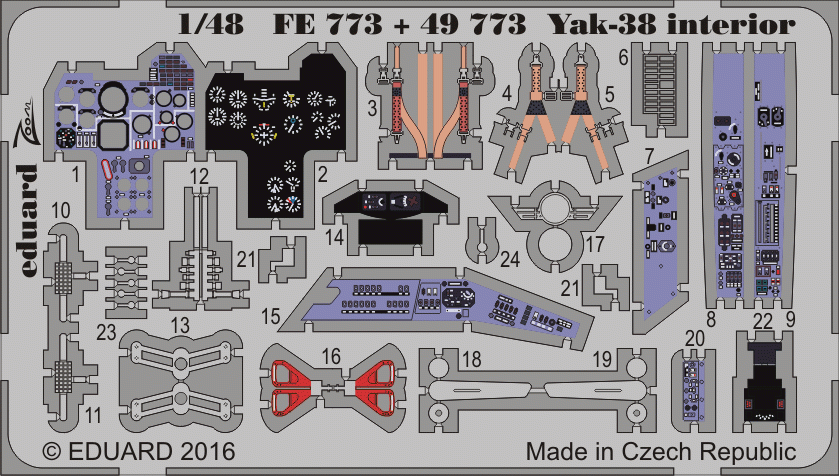 Eduard 49773 Yak-38 intérieur 1/48 Hobby Boss