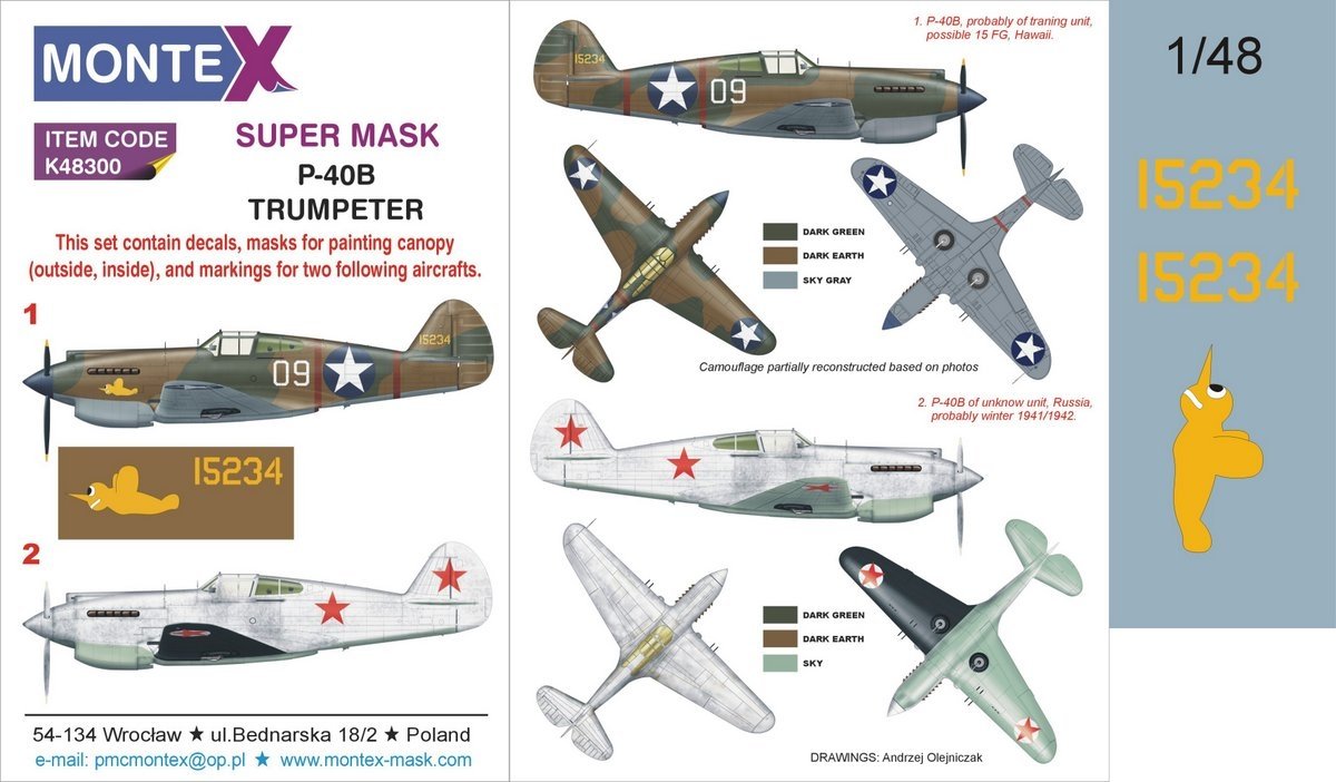 Montex K48300 P-40B 1/48 