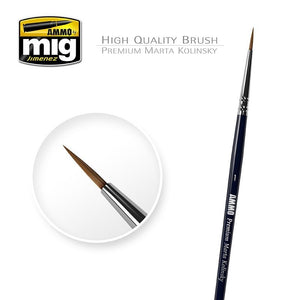 MUNITIONS de Mig Jimenez 8602 1 BROSSE RONDE PREMIUM MARTA KOLINSKY