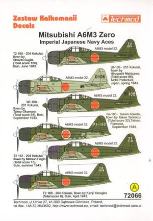 Techmod 72066 A6M3 Zero 1/72