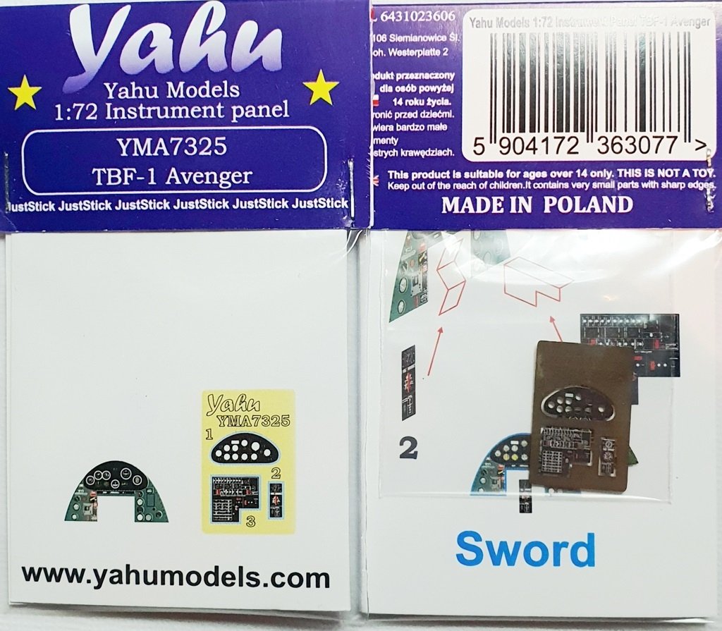 Yahu YMA7325 TBF-1 Avenger Sword 1/72 