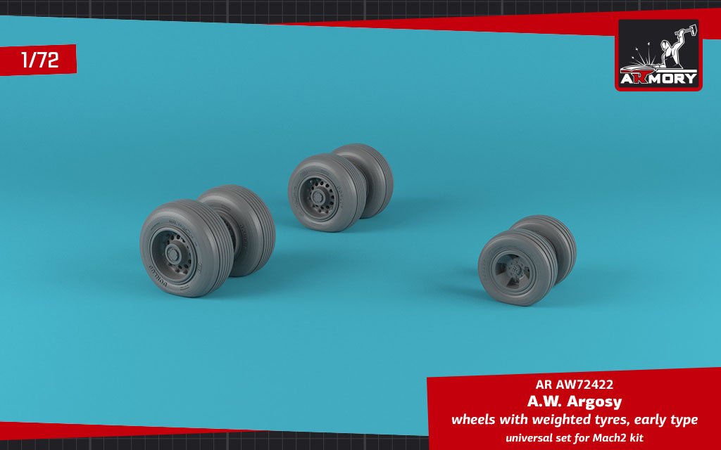 Armory Models AW72422 Roues AW Argosy avec pneus lestés, version initiale 1/72 – image 2