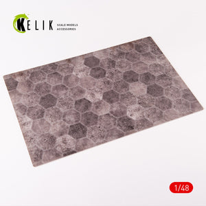 KELIK KS48023 Plaques hexagonales soviétiques 1930-1960 (Pistes jusqu&amp;#39;à 1000 m, voies de circulation, parkings - 1) - Acrylique 3 mm (410 x 270 mm) 410 g 1/48