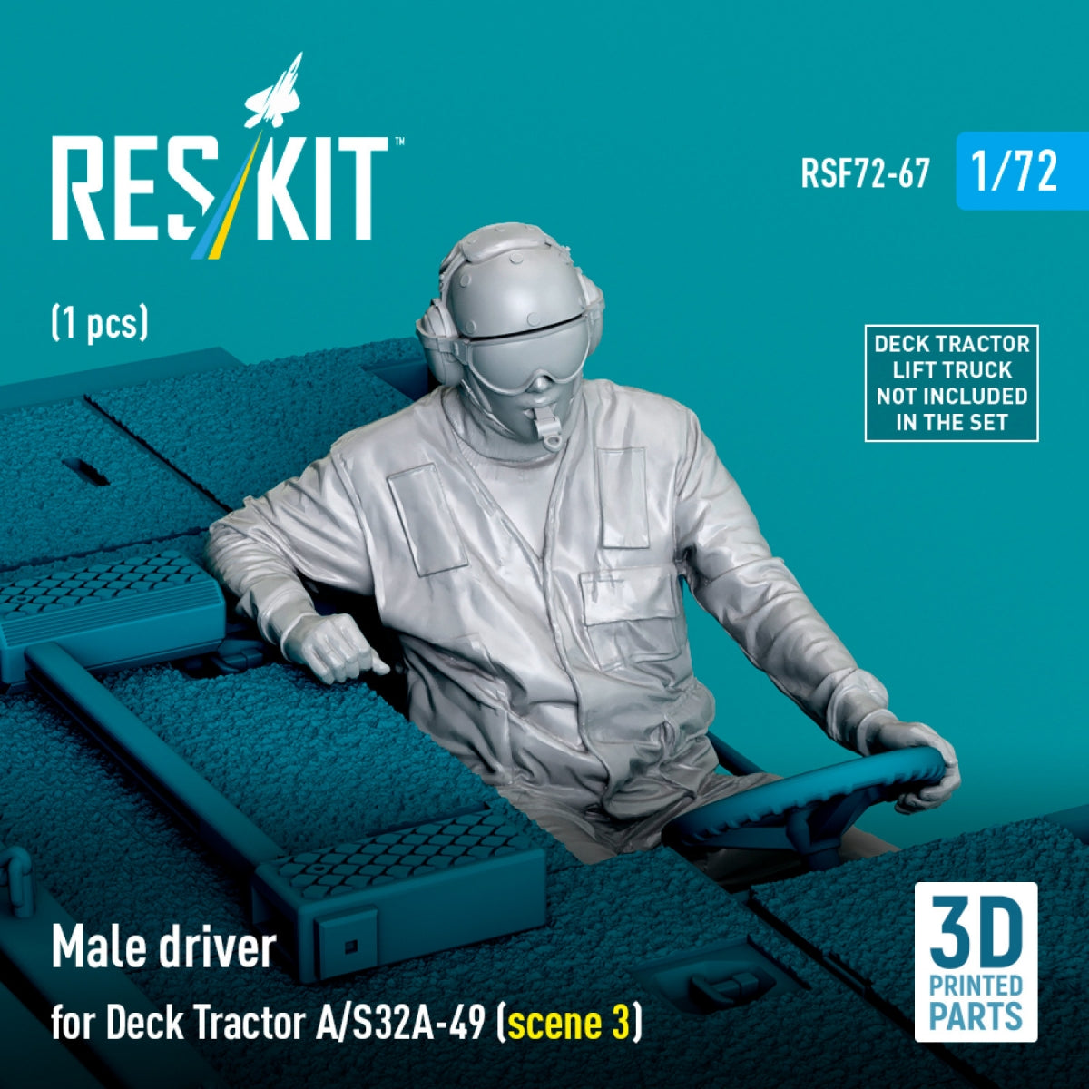 RESKIT RSF72-0067 Conducteur masculin pour tracteur de terrassement A/S32A-49 (scène 3) (1 pièce) (Impression 3D) 1/72 – immagine 2