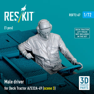 RESKIT RSF72-0067 Conducteur masculin pour tracteur de terrassement A/S32A-49 (scène 3) (1 pièce) (Impression 3D) 1/72 – immagine 2