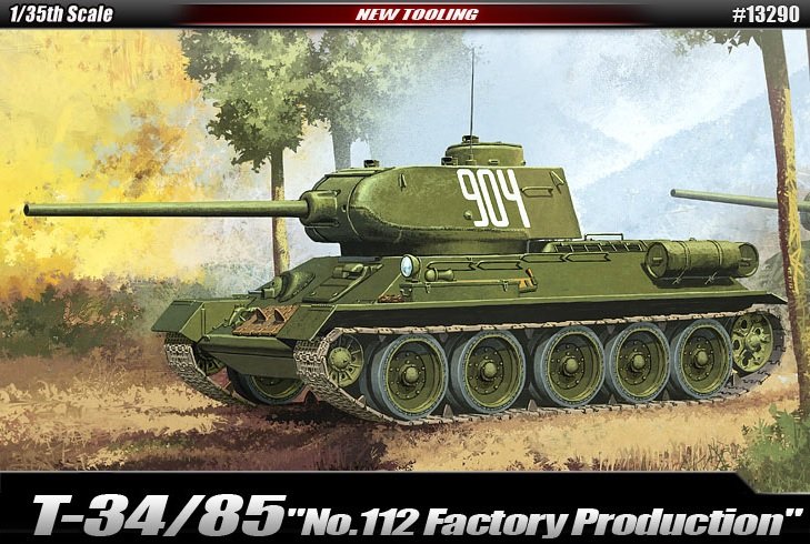Academy 13290 T-34/85 n° 112 Production d&amp;#39;usine (1/35)