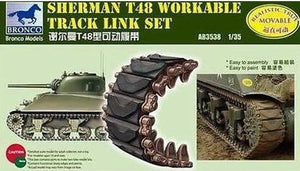 Bronco AB3538 SHERMAN T48 Kit de chenilles fonctionnelles 1/35