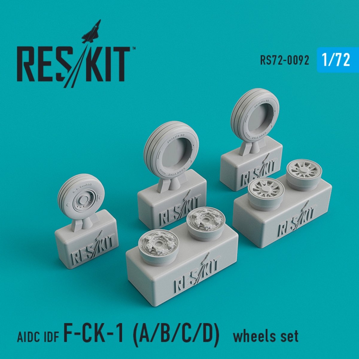 RESKIT RS72-0092 AIDC IDF F-CK-1 (A,B,C,D) JEU DE ROUES 1/72