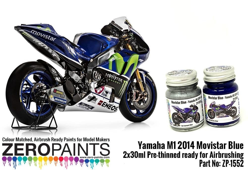 Kit de peinture Zero Paints ZP-1552 Yamaha M1 2014 Bleu Movistar (2 x 30 ml)