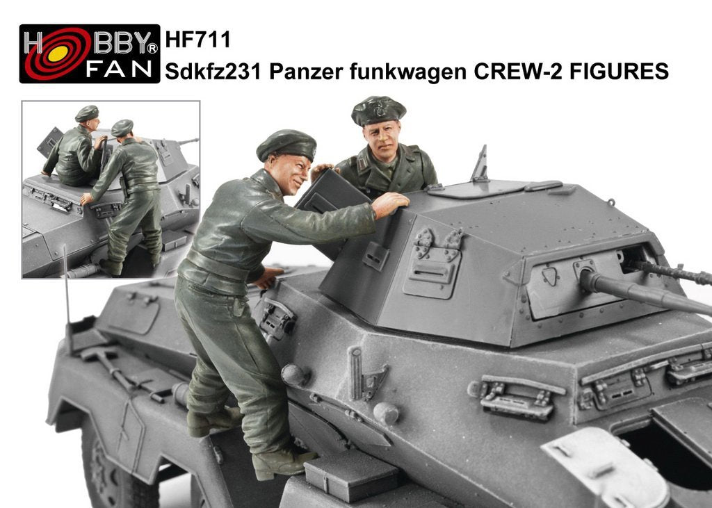 Figurines Hobby Fan HF711 Sdkfz231 Panzer funkwagen CREW-2