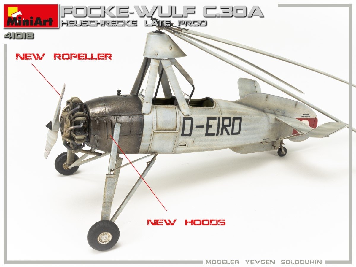 MiniArt 41018 FOCKE-WULF FW C.30A HEUSCHRECKE. LATE PROD 1/35 – zdjęcie 3