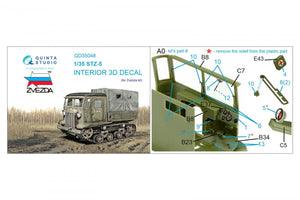 Quinta Studio QD35048 STZ-5 3D-Printed &amp;amp; coloured Interior on decal paper (Zvezda) 1/35 – zdjęcie 6
