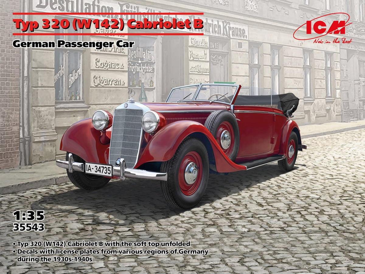 ICM 35543 Typ 320 (W142) Cabriolet B Voiture de tourisme allemande 1/35
