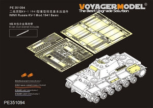 Maquette Voyager PE351094B KV-1 russe Mod.1941 de base pour Tamiya au 1/35