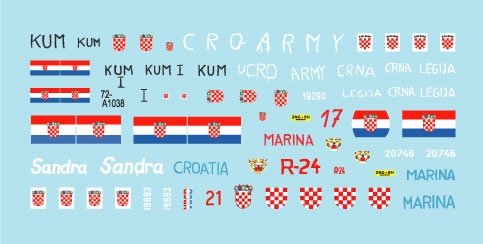 Star Decals 72-A1038 CRO-ARMY #2. Rat Domovinski / Guerre de la Patrie 1991-95 1/72  – Bild 3