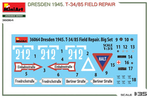 MiniArt 36064 Dresde 1945. Réparation de terrain T-34/85. Grand coffret 1/35 – image 11