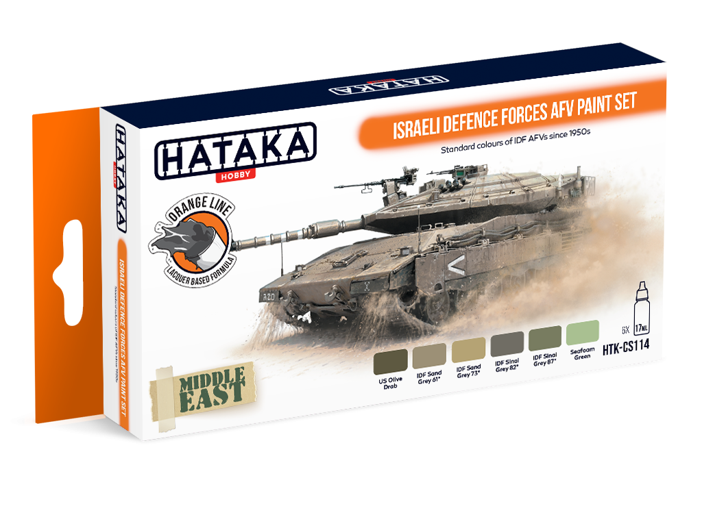 Kit de peinture Hataka HTK-CS114 pour véhicules blindés des forces de défense israéliennes, 6 x 17 ml – imagen 3