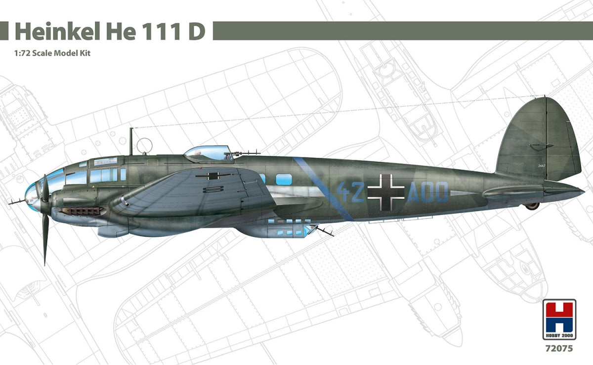 Hobby 2000 72075 Heinkel He 111 D (HASEGAWA + CARTOGRAF + MASQUES + IMPRESSION 3D) 1/72