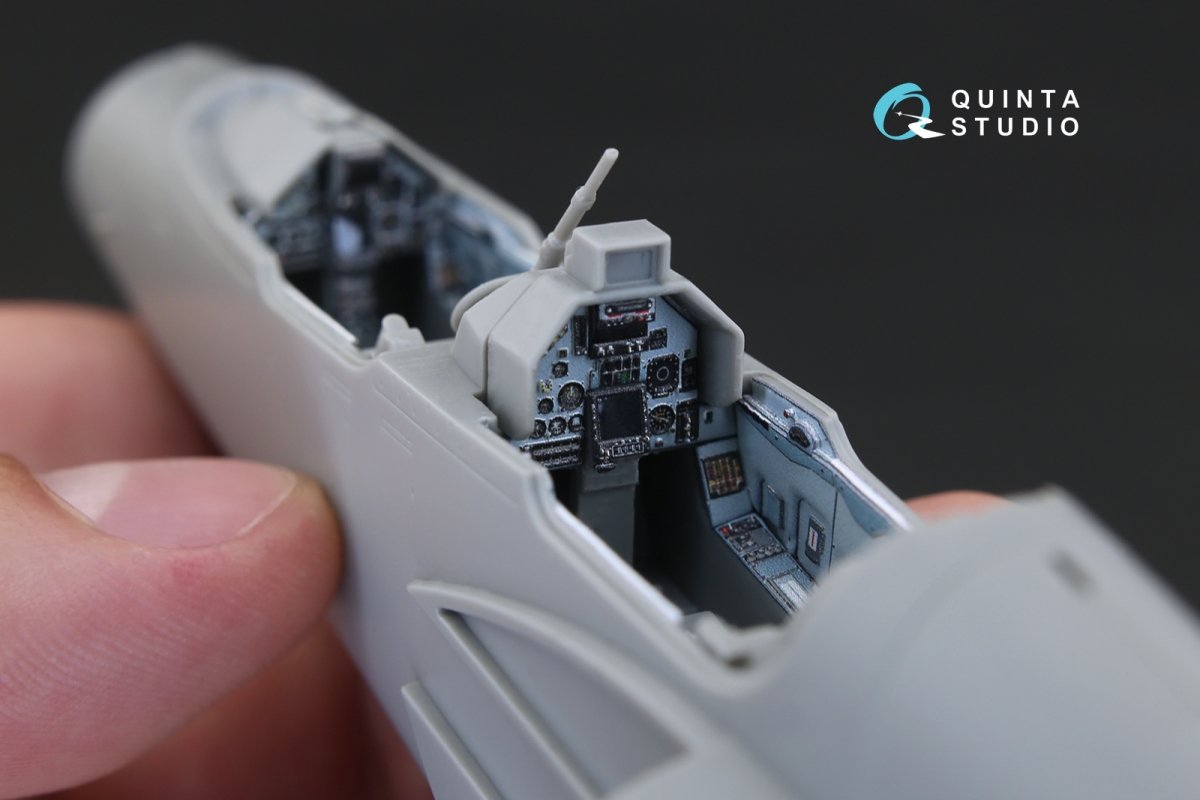 Intérieur imprimé en 3D et coloré sur papier décalcomanie Quinta Studio QD48115 Mirage 2000B (pour kit Kinetic) 1/48 – Bild 7