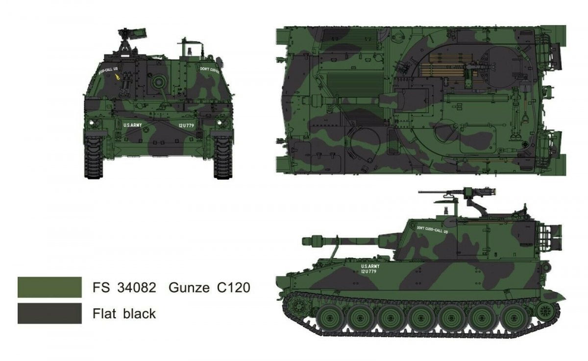 AFV Club 35108 U.S. Self-Propelled Howitze M108 105mm/L30 howitze 1/35 – zdjęcie 2