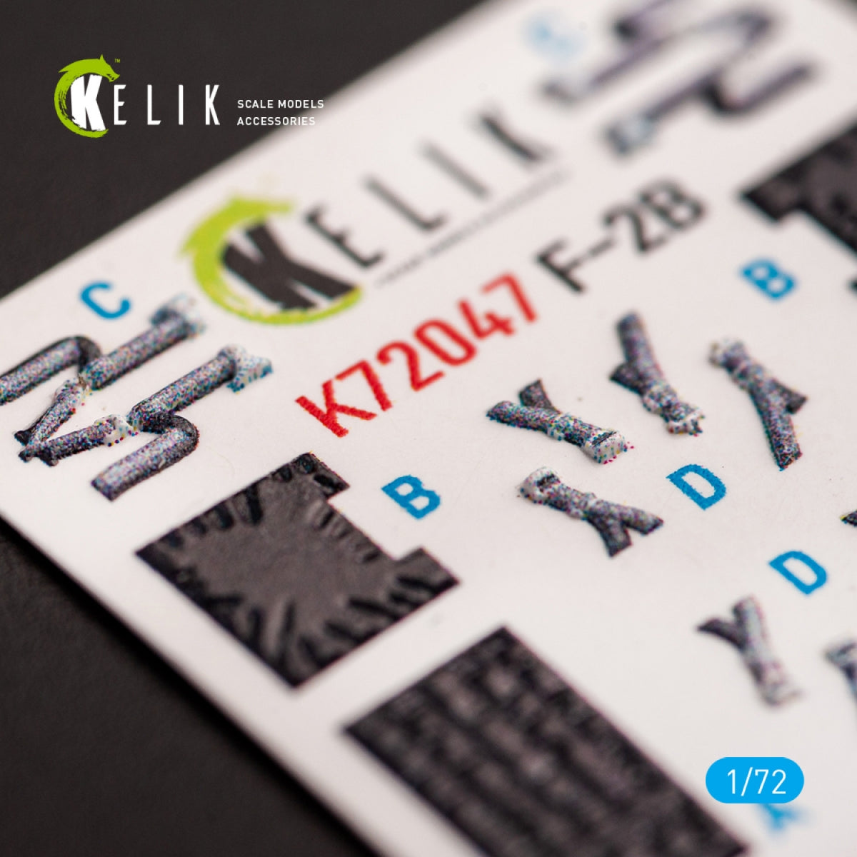 Kelik K72047 JASDF F-2B Fighter interior 3D decals for FineMolds kit 1/72