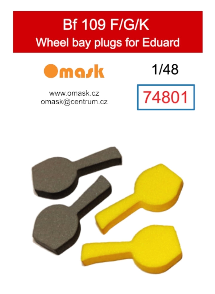 Omask 74801 Bouchons de puits de train d&amp;#39;atterrissage pour Bf 109 F/G/K (pour Eduard) 1/48