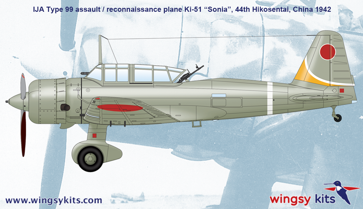 Maquette Wingsy D5-05 Avion d&amp;#39;assaut/reconnaissance IJA Type 99 Ki-51 « Sonia » 1/48  – Bild 16