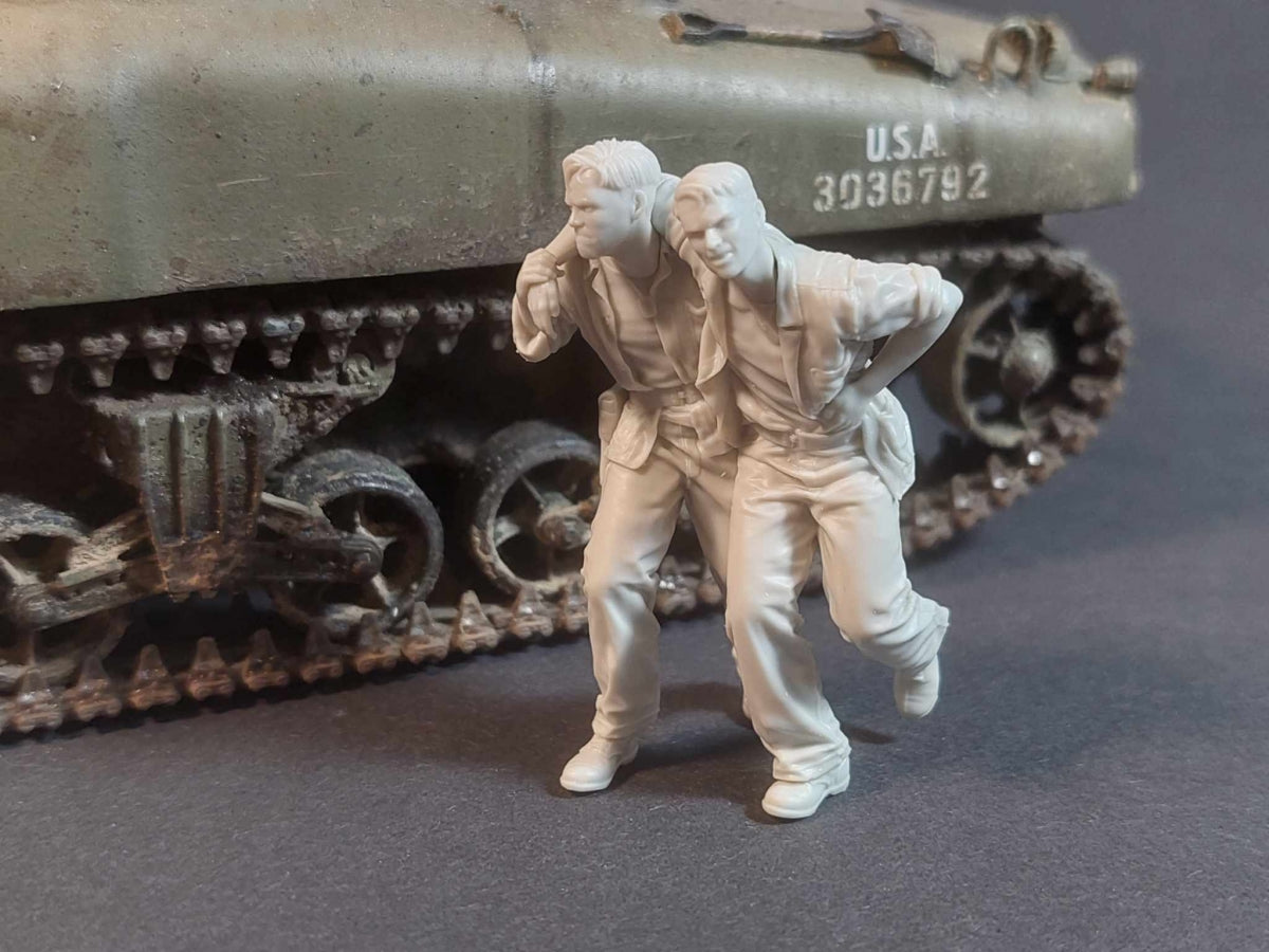 Panzer Art FI35-208 Ensemble de tankistes blessés de l&amp;#39;USMC au 1/35  – image 3