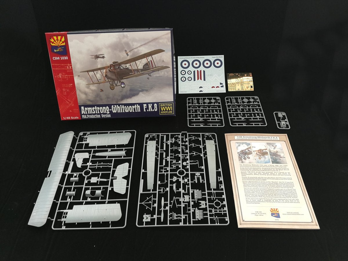 Maquette Cooper State Models K1030 Armstrong-Whitworth FK8 version intermédiaire 1/48