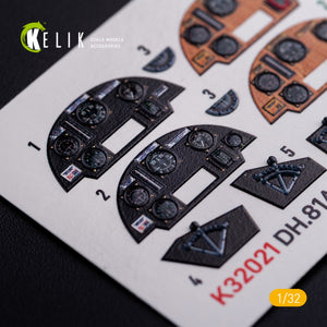 KELIK K32021 DH.81A Tiger Moth - Interior 3D Decal for ICM kit 1/32 – zdjęcie 5