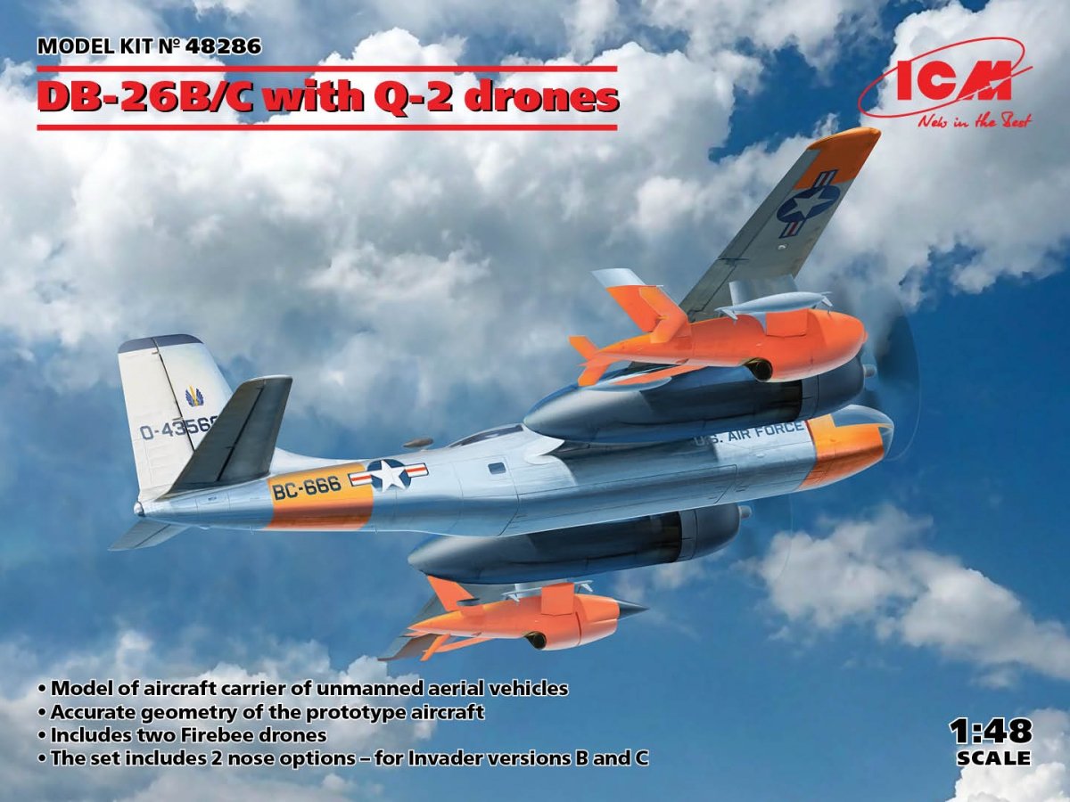 ICM 48286 DB-26B/C avec drones Q-2 1/48