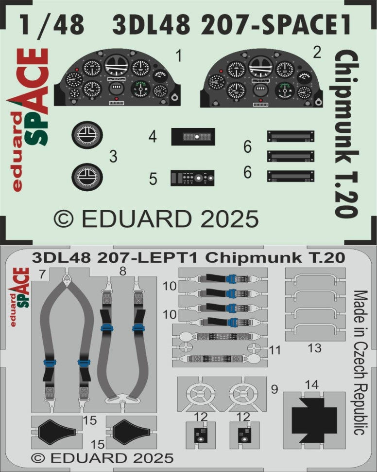 Eduard 3DL48207 Chipmunk T.20 SPACE Airfix 1/48