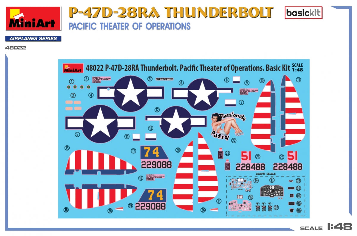 MiniArt 48022 P-47D-28RA THUNDERBOLT. THÉÂTRE D&amp;#39;OPÉRATIONS DU PACIFIQUE. KIT DE BASE 1/48 – imagen 6