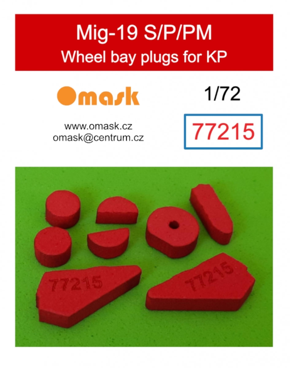 Omask 77215 Bouchons de puits de train d&amp;#39;atterrissage pour Mig-19 S/P/PM (pour KP) 1/72
