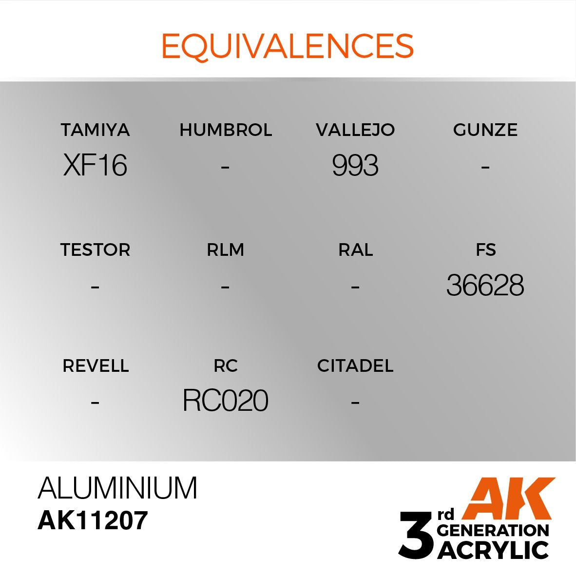 AK Interactive AK11207 ALUMINUM – ​​METALLIC 17ml – image 3