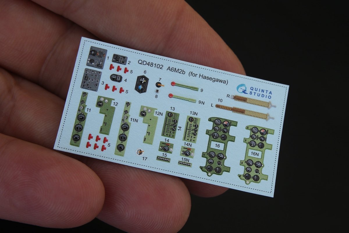 Intérieur imprimé en 3D et coloré sur papier décalcomanie Quinta Studio QD48102 A6M2 (pour kit Hasegawa) 1/48 – image 2