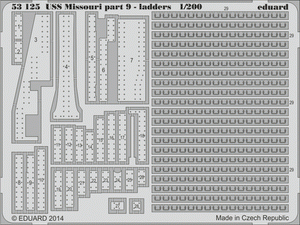Eduard 53125 USS Missouri partie 9 - échelles TRUMPETER 1/200