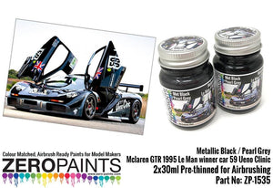 Zero Paints ZP-1535 McLaren GTR 1995, voiture victorieuse au Mans, référence 59, kit de peinture Ueno Clinic, 2 x 30 ml