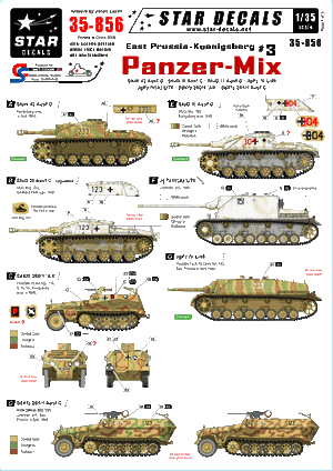 Star Decals 35-856 Prusse-Orientale/Koenigsberg 3 1/35