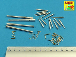 Armement Aber 200L-07 pour pré-dreadnought japonais Mikasa : 4 canons de 305 mm, 14 de 152 mm, 20 de 76 mm, 12 de 37 mm (échelle 1/200) – imagen 2