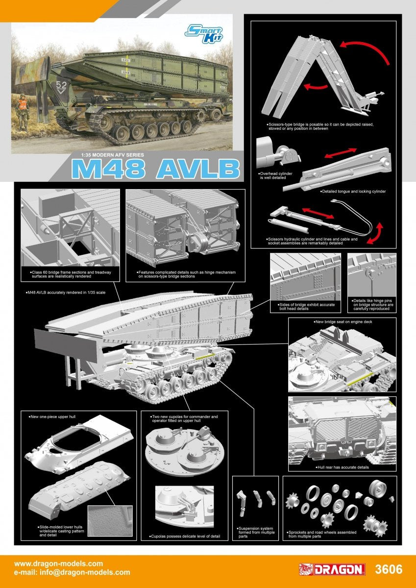 Dragon 3606 M48 AVLB 1/35