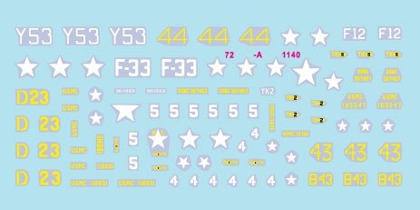 Star Decals 72-A1140 Guerre de Corée 1950-53 n° 1. Chars de l&amp;#39;USMC. Sherman et Pershing. Échelle 1/72 – image 3