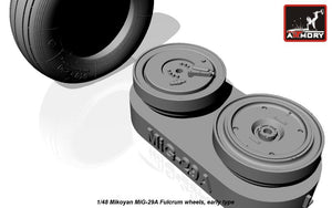 Roues Fulcrum pour Mikoyan MiG-29A/B/UB (Armory Models AW48022), échelle 1/48 (début de la production) – image 3