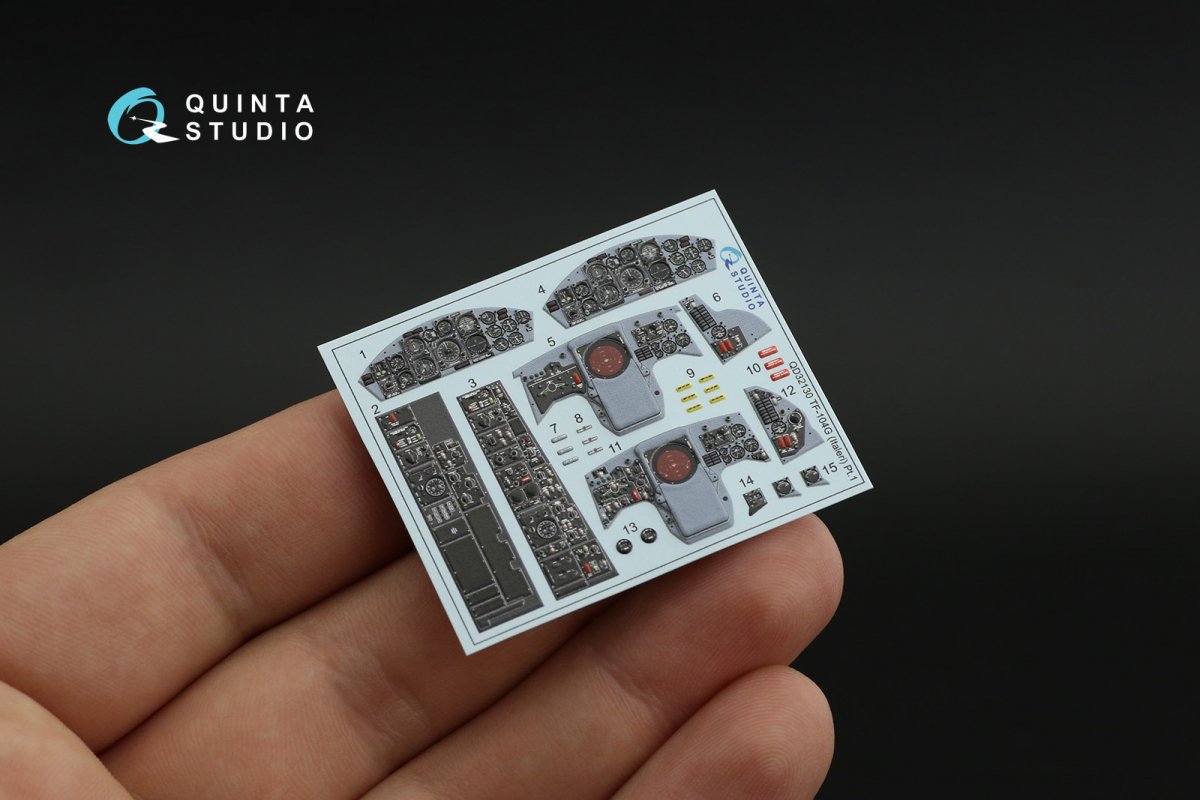 Intérieur imprimé en 3D et coloré sur papier décalcomanie Quinta Studio QD32130 TF-104G (Italeri) 1/32  – image 4