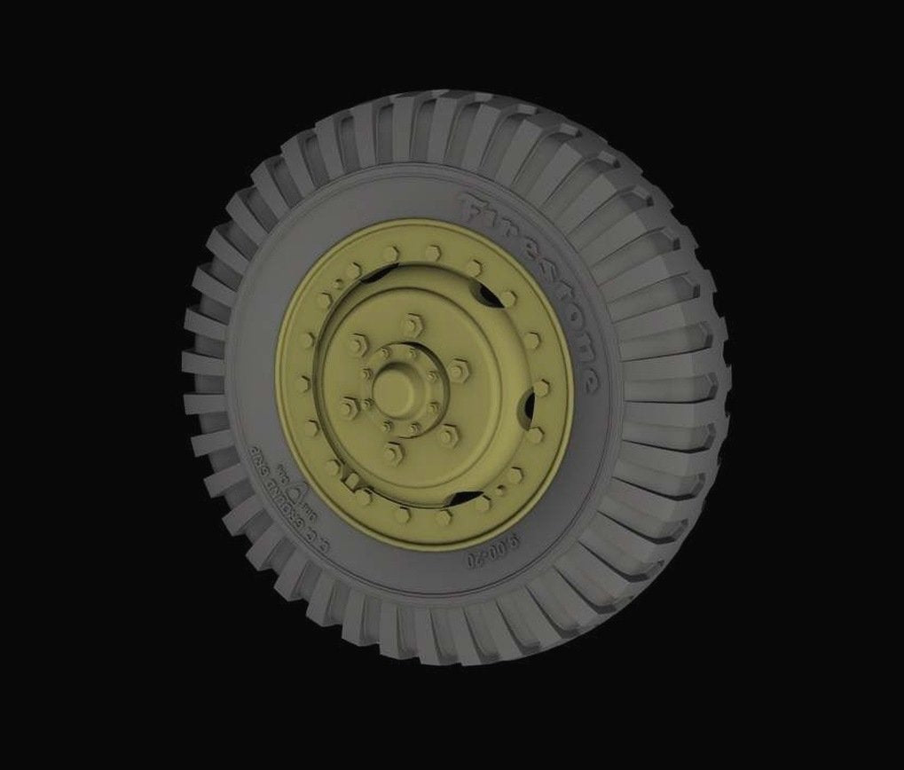 Roues de route avant Panzer Art RE35-525 pour M3 « Half Track » (Firestone) 1/35