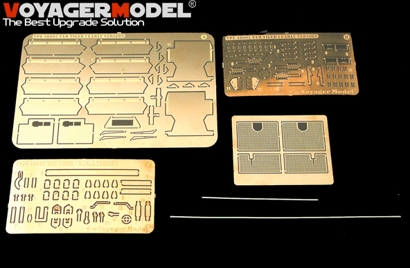 Ensemble de photodécoupe Voyager Model VPE48005 pour Tiger I Early Version (TAM 32504) 1/48