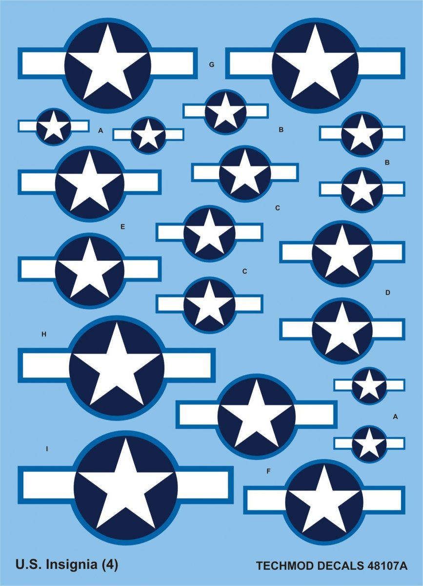 Techmod 48107 Insignes des États-Unis, juillet 1943 à janvier 1947 (1/48)